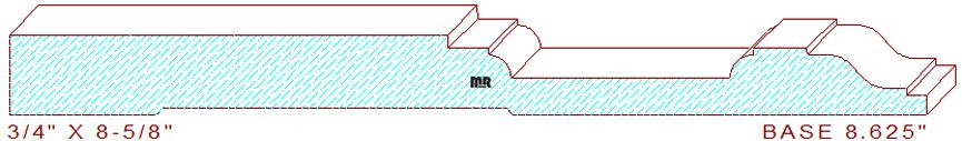Baseboard 8-5/8" Baseboard 8-5/8"