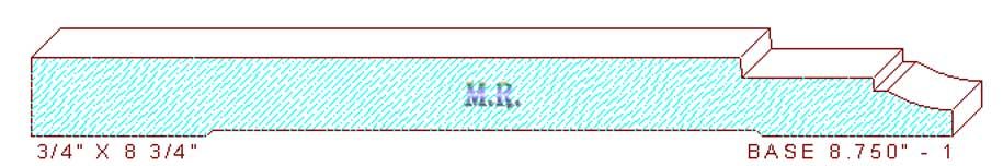 Baseboard 8-3/4" - 1 Baseboard 8-3/4" - 1
