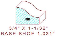 Base Shoe 1-1/32" Base Shoe 1-1/32"