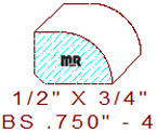 Base Shoe 3/4" - 4 Base Shoe 3/4" - 4