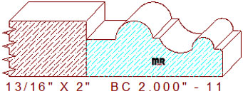 Base Cap Moulding 2" - 11