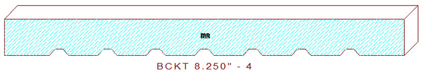 Backout/Relief Cut 8-1/4" - 4 Backout/Relief Cut 8-1/4" - 4