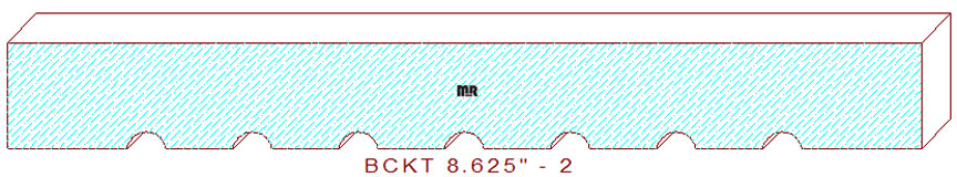 Backout/Relief Cut 8-5/8" - 2
