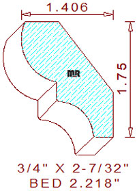 Bed Mould 2-7/32" Bed Mould 2-7/32"