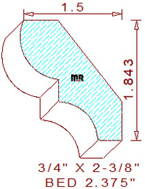 Bed Mould 2-3/8" Bed Mould 2-3/8"