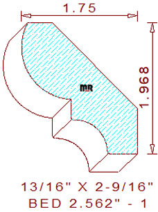 Bed Mould 2-9/16" - 1