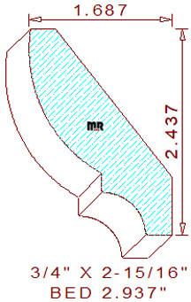 Bed Mould 2-15/16" Bed Mould 2-15/16"