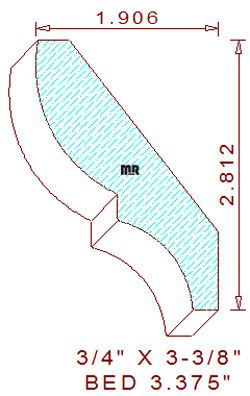 Bed Mould 3-3/8"