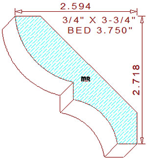 Bed Mould 3-3/4" Bed Mould 3-3/4"