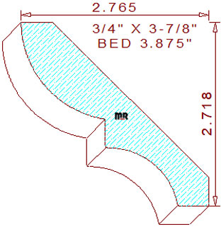 Bed Mould 3-7/8" Bed Mould 3-7/8"