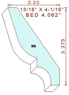 Bed Mould 4-1/16" Bed Mould 4-1/16"