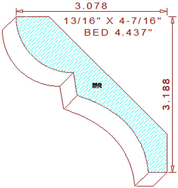 Bed Mould 4-7/16" Bed Mould 4-7/16"
