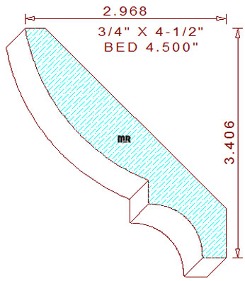 Bed Mould 4-1/2" Bed Mould 4-1/2"