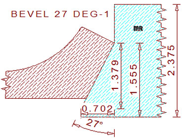 27 Degree Back Bevel Cutter - 1