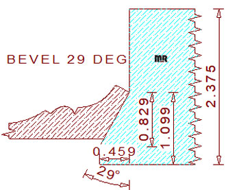 29 Degree Back Bevel Cutter