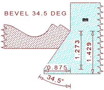 34.5 Degree Back Bevel Cutter