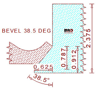 38.5 Degree Back Angle Cutter