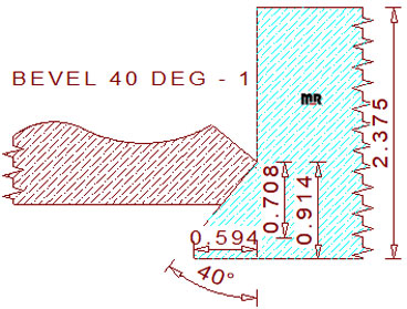 40 Degree Back Angle Cutter - 1 40 Degree Back Angle Cutter - 1