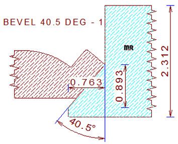 40.5 Degree Back Bevel Cutter - 1 40.5 Degree Back Bevel Cutter - 1