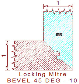45-Degree Lock Miter Joint - 10 45-Degree Lock Miter Joint - 10