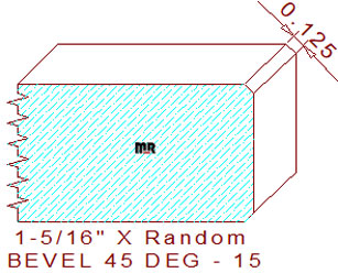 45 Degree Double Chamfer - 15 45 Degree Double Chamfer - 15