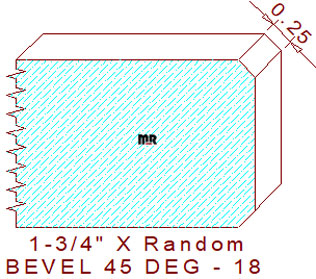 45 Degree Double Chamfer - 18 45 Degree Double Chamfer - 18