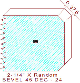 45 Degree Double Chamfer - 24 45 Degree Double Chamfer - 24