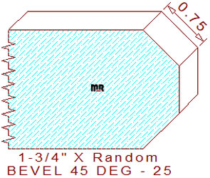 45 Degree Double Chamfer - 25 45 Degree Double Chamfer - 25