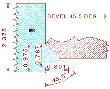 45.5 Degree Back Bevel Cutter - 2 45.5 Degree Back Bevel Cutter - 2