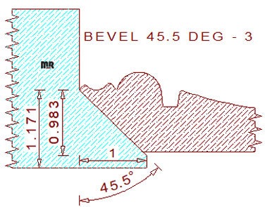 45.5 Degree Back Bevel Cutter - 3 45.5 Degree Back Bevel Cutter - 3