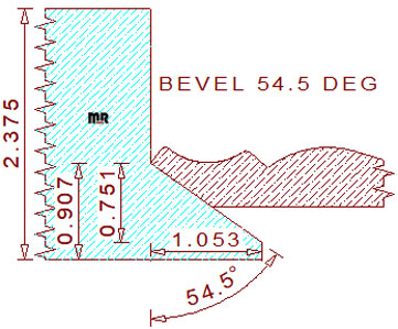 54.5 Degree Back Bevel Cutter