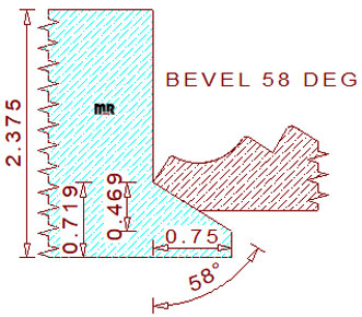 58 Degree Back Bevel Cutter