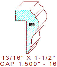 Wainscot Cap 1-1/2" - 16 Wainscot Cap 1-1/2" - 16