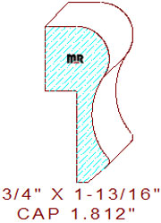 Wainscot Cap 1-13/16" Wainscot Cap 1-13/16"