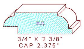 Panel Cap 2-3/8" Panel Cap 2-3/8"