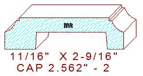 Wall/Partition Cap 2-9/16" - 2