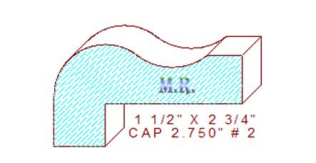 Panel Cap 2-3/4" - 2 Panel Cap 2-3/4" - 2