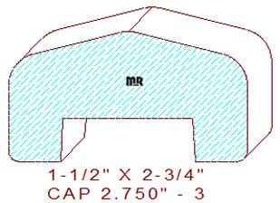Wall/Partition Cap 2-3/4" - 3 Wall/Partition Cap 2-3/4" - 3