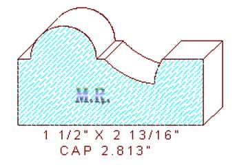 Wainscot Cap 2-13/16" Wainscot Cap 2-13/16"