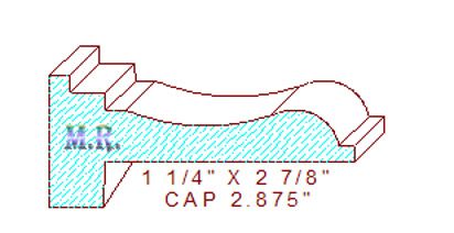 Panel Cap 2-7/8" Panel Cap 2-7/8"