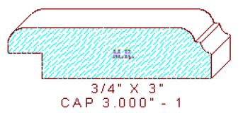 Wainscot Cap 3" - 1 Wainscot Cap 3" - 1