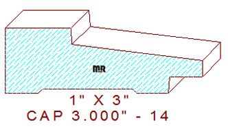 Wainscot Cap 3" - 14 