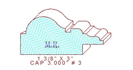 Wainscot Cap 3" - 3