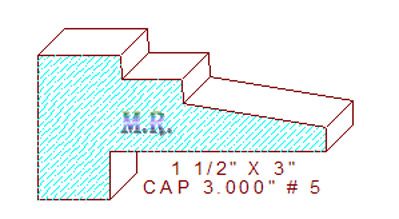 Wainscot Cap 3" - 5