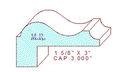 Wainscot Cap 3" Wainscot Cap 3"