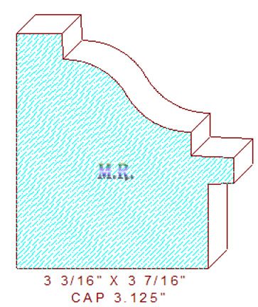 Panel Cap 3-1/8" Panel Cap 3-1/8"