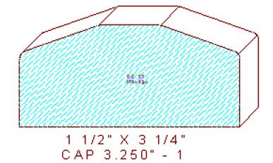 Wall/Partition Cap 3-1/4" - 1 Wall/Partition Cap 3-1/4" - 1