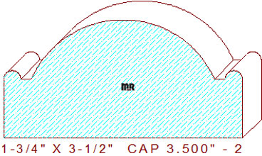 Wall/Partition Cap  3-1/2" - 2