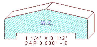 Wall/Partition Cap 3-1/2" - 9