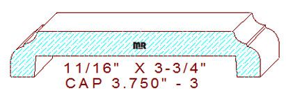 Wall/Partition Cap 3-3/4" - 3 Wall/Partition Cap 3-3/4" - 3